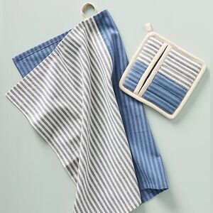 Anthropologie Pot Holder and Dish Towel Set